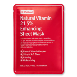 BY WISHTREND NATURAL VITAMIN 21.5 ENHANCING SHEET MASK – 23ML