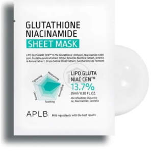 APLB Glutathione Niacinamide Sheet Mask 25ml