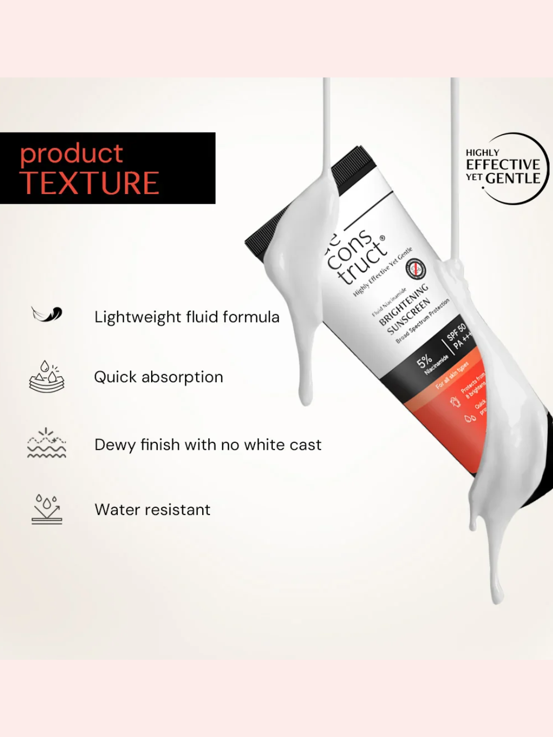 Deconstruct Fluid Brightening Sunscreen with spf 50+ 50gm - Image 2