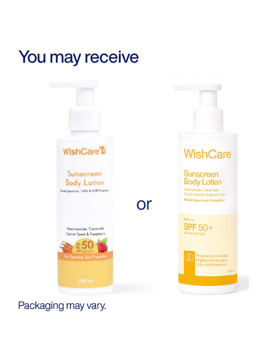 WishCare SPF 50 Sunscreen Body Lotion 200ml - Image 2
