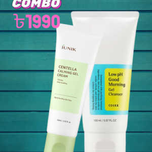 Calming Combo: COSRX Low pH Good Morning Gel Cleanser 150ml & IUNIK Centella Calming Gel Cream (60ml)