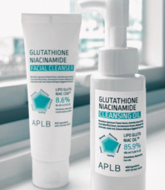 Double Cleansing Niacinamide Combo: APLB Glutathione Niacinamide Cleanser 80ml & Cleansing Oil 105ml