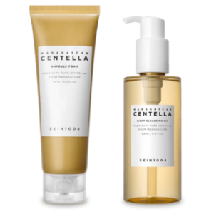 Skin1004 Double Cleansing Combo: SKIN1004 Madagascar Centella Ampoule Foam Cleanser 20ml & SKIN1004 Madagascar Centella Light Cleansing oil 30ml