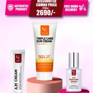 Anti Melasma Combo: W. Skin Laboratory A.M Cream-50ml, A.M Serum-30ml, Triple care Sunscreen-60ml